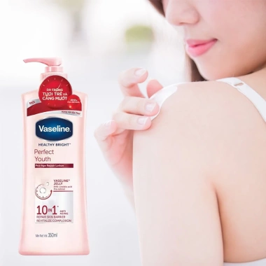 Sữa dưỡng thể Vaseline Healthy Bright Perfect Youth 100ml/350ml – Dưỡng ẩm, làm sáng da, giảm nếp nhăn, giá 129.000₫
