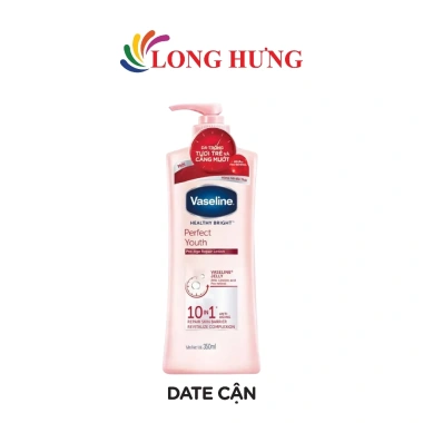 Sữa dưỡng thể Vaseline Healthy Bright Perfect Youth 100ml/350ml – Dưỡng ẩm, làm sáng da, giảm nếp nhăn, giá 129.000₫