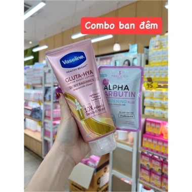 Sữa dưỡng thể Vaseline Thái Lan mix kích trắng Alpha Arbutin - dưỡng ẩm sâu, da sáng hồng, giá 210.000đ 10