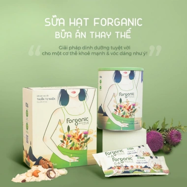 Sữa hạt Forganic thay thế bữa ăn 800g/600g, giàu protein, giảm giá 755.000 VND