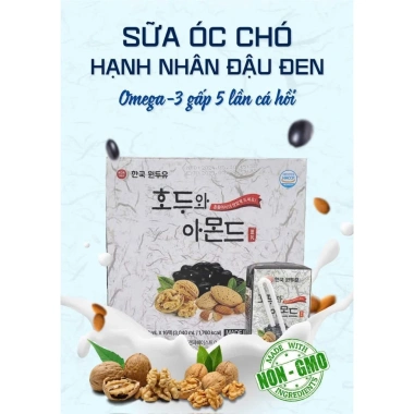 Sữa Hạt Óc Chó Hạnh Nhân Đậu Đen Hàn Quốc – Thùng 24 hộp, Giá ưu đãi 225.250₫