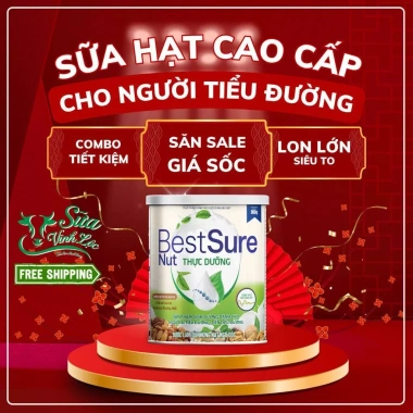 Sữa hạt thuần chay Best Sure Nut 900g – Ổn định đường huyết tiểu đường, giá 320k