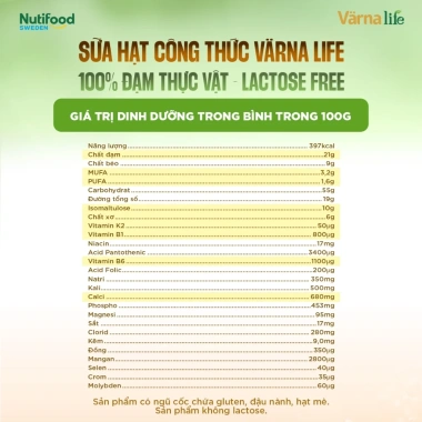 Sữa Hạt VARNA LIFE Combo 3 - Ít Ngọt, Không Lactose, Đạm Thực Vật, Bổ Canxi, Tặng 3 Quà - 2.25 triệu 3