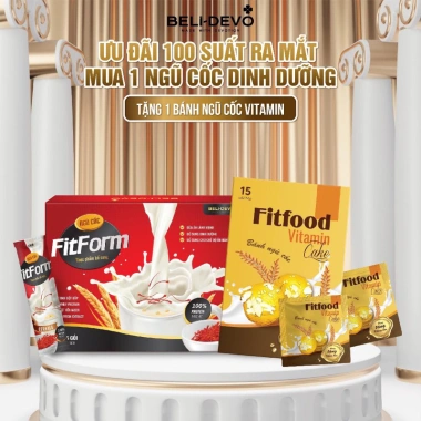 Sữa ngũ cốc giảm cân FITFORM 150g - Ngăn hấp thụ chất béo, đẹp da, an toàn, tặng 15 gói bánh ngũ cốc - 590.000 VND