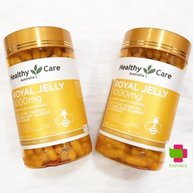 Sữa Ong Chúa Healthy Care Royal Jelly 1.000mg Úc 365 viên - Làm đẹp da, cân bằng nội tiết, chống lão hoá, 823,000₫ 2