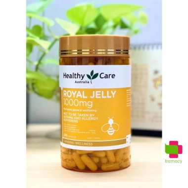 Sữa Ong Chúa Healthy Care Royal Jelly 1.000mg Úc 365 viên - Làm đẹp da, cân bằng nội tiết, chống lão hoá, 823,000₫ 6