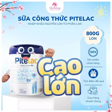 Sữa Pitelac Phần Lan 800g cho Trẻ 2-12 tuổi - Tăng chiều cao, trí não, hỗ trợ tiêu hoá, giảm giá 20% - Mẹ Bỏng Baby&Care Sữa Pitelac Phần Lan 800g cho Trẻ 2-12 tuổi - Tăng chiều cao, trí não, hỗ trợ tiêu hoá, giảm giá 20% - Mẹ Bỏng Baby&Care