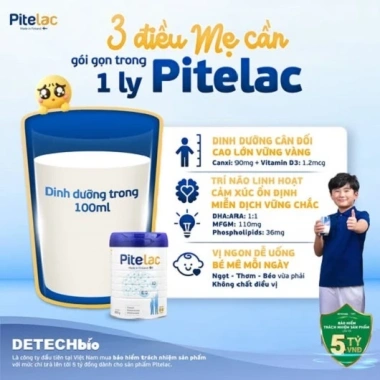 Sữa Pitelac Phần Lan 800g cho Trẻ 2-12 tuổi - Tăng chiều cao, trí não, hỗ trợ tiêu hoá, giảm giá 20% - Mẹ Bỏng Baby&Care