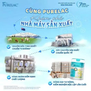Sữa Purelac New Zealand 800g Dễ tiêu hoá, hấp thu tốt 912k Baby&Care 2