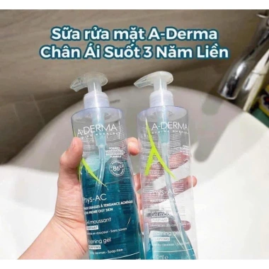 Sữa rửa mặt Aderma Gel Moussant Purifiant cho da dầu mụn, da nhạy cảm 200-400ml – Giảm giá 22% chỉ 365k