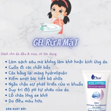 Sữa rửa mặt AVA Antibacterial Gel 150ml - Dầu mụn, giảm mụn, giá 300k 5 Sữa rửa mặt AVA Antibacterial Gel 150ml - Dầu mụn, giảm mụn, giá 300k 5