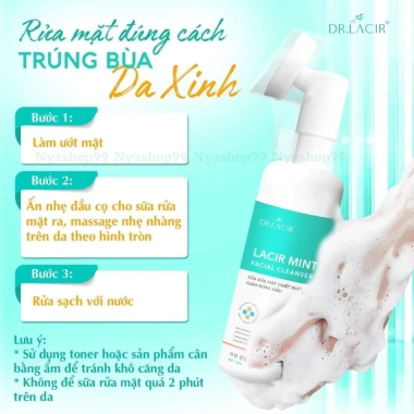 Sữa rửa mặt B5 Dr Lacir 150ml - Giảm bóng dầu, làm sạch sâu, ngừa mụn, sáng da cho nam nữ, chỉ 215k