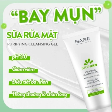 Sữa Rửa Mặt BABE Stop AKN Gel Dành Cho Da Dầu Mụn 100ml/200ml Giá 399.000 VND 2