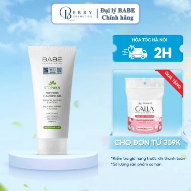 Sữa Rửa Mặt BABE Stop AKN Purifying Gel Da Dầu Mụn 200ml - 275.000₫ - Kiểm Soát Dầu, Ngừa Mụn