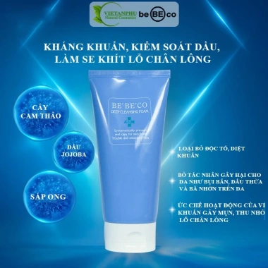 Sữa rửa mặt BEBECO AC-T Line Hàn Quốc 170ml - Ngừa mụn, kiềm dầu, thu nhỏ lỗ chân lông, giảm mụn, chỉ 320k