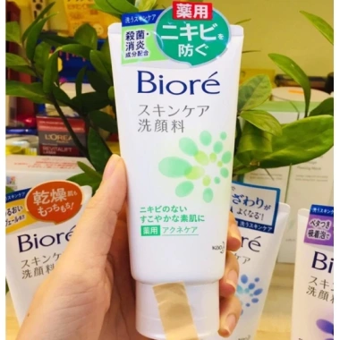 Sữa rửa mặt Biore Skincare 130g nội địa Nhật Bản - 147.000, sạch sâu, giảm bã nhờn 7