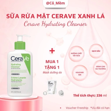 Sữa Rửa Mặt CeraVe Hydrating Cleanser Dưỡng Ẩm Da Thường Da Khô - 236ml Giá 203.807 VND Giảm Đặc Biệt