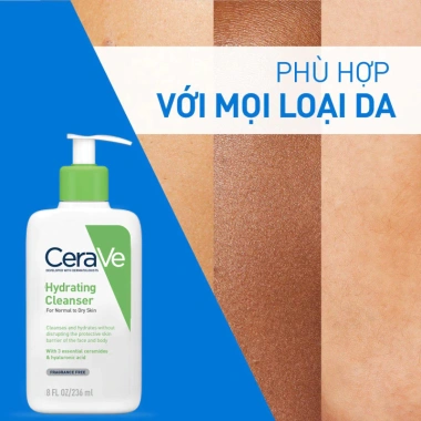 Sữa Rửa Mặt CeraVe Hydrating Cleanser Dưỡng Ẩm Da Thường Da Khô - 236ml Giá 203.807 VND Giảm Đặc Biệt
