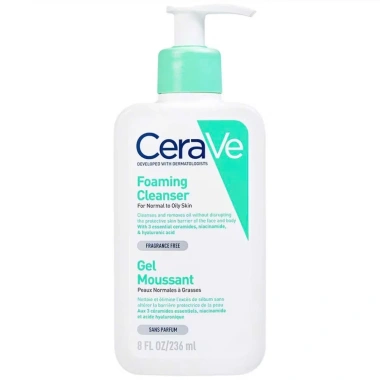 Sữa Rửa Mặt Cerave Sạch Sâu 236ml cho Da Thường Da Dầu Da Khô Dưỡng ẩm Kiểm soát bã nhờn MHStore