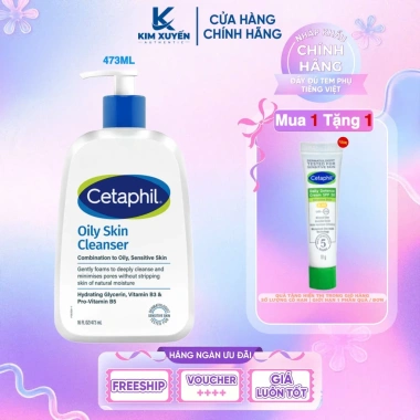 Sữa rửa mặt CETAPHIL Oily Skin Cleanser 125ml 473ml Dành cho da dầu nhạy cảm giảm bã nhờn không gây khô 8 Sữa rửa mặt CETAPHIL Oily Skin Cleanser 125ml 473ml Dành cho da dầu nhạy cảm giảm bã nhờn không gây khô 8