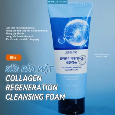 Sữa rửa mặt Collagen LEBELAGE 180ml: Dưỡng ẩm nhẹ, không khô da, chỉ 139k 2