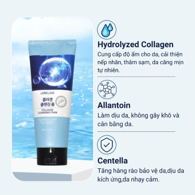 Sữa rửa mặt Collagen LEBELAGE 180ml: Dưỡng ẩm nhẹ, không khô da, chỉ 139k 6