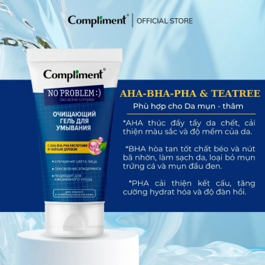 Sữa Rửa Mặt Compliment No Problem 200ml Giảm Mụn Da Nhạy Cảm - Giá 75.000 Đ