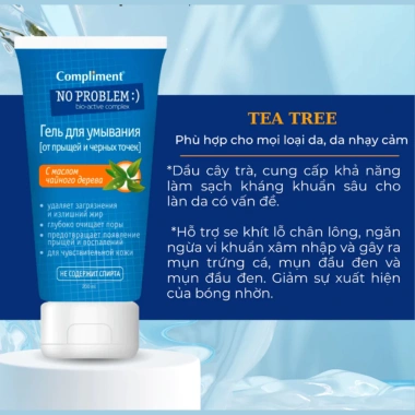 Sữa Rửa Mặt Compliment No Problem 200ml Ngăn Ngừa Mụn, Làm Sạch Sâu, Giá 89.000 đồng