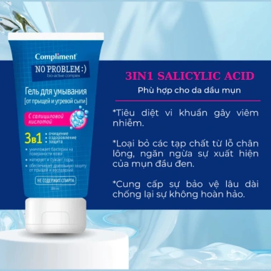 Sữa Rửa Mặt Compliment No Problem 200ml Ngăn Ngừa Mụn, Làm Sạch Sâu, Giá 89.000 đồng