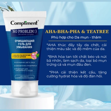 Sữa Rửa Mặt Compliment No Problem 200ml Ngăn Ngừa Mụn, Làm Sạch Sâu, Giá 89.000 đồng