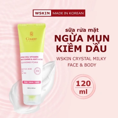 Sữa rửa mặt Cosme Whitening Anti Acne kiềm dầu giảm mụn 120ml cao cấp 139.000đ