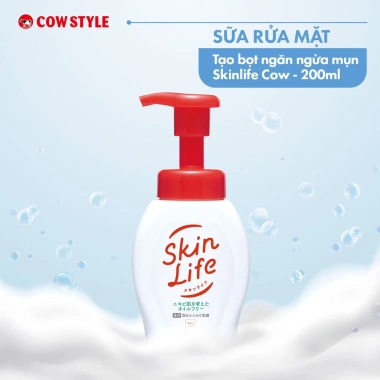 Sữa rửa mặt Cow Style Skinlife 200ml tạo bọt ngăn ngừa mụn - Giá ưu đãi 139k