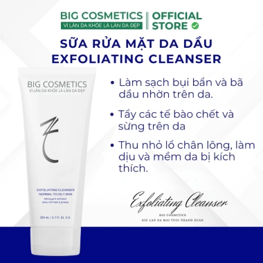 Sữa rửa mặt da dầu Exfoliating Cleanser 60ml/200ml - Làm sạch sâu, kiểm soát bã nhờn, giảm mụn, giá ưu đãi 365.000 VND 3