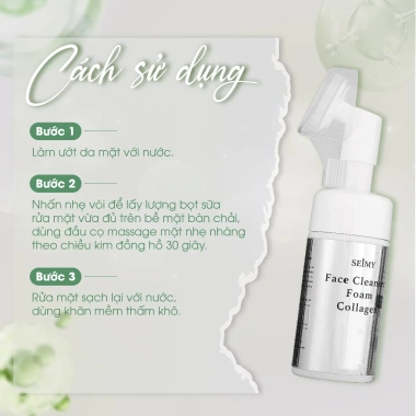 Sữa rửa mặt đầu cọ tạo bọt Collagen – Face Cleanser Foam sâu sạch, tiện lợi 168k 4 Sữa rửa mặt đầu cọ tạo bọt Collagen – Face Cleanser Foam sâu sạch, tiện lợi 168k 4