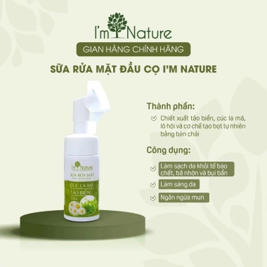 Sữa Rửa Mặt Đầu Cọ Tạo Bọt I’m Nature 100ml - Trắng Sáng Kiềm Dầu Giảm Mụn - 225k