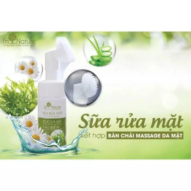 Sữa Rửa Mặt Đầu Cọ Tạo Bọt I’m Nature 100ml - Trắng Sáng Kiềm Dầu Giảm Mụn - 225k