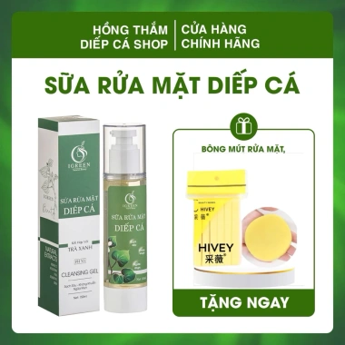 Sữa rửa mặt Diệp cá IGREEN gel giảm mụn, thiên nhiên không kích ứng – Giá 160.000₫