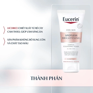 Sữa rửa mặt Eucerin tạo bọt 50g - Da sáng mịn, hỗ trợ dưỡng ẩm, giảm giá 199k 3