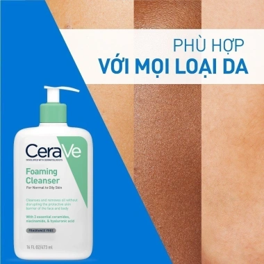 Sữa rửa mặt foaming CeraVe - Làm sạch sâu, dưỡng ẩm nhẹ cho da dầu, giá 465.000₫ 5