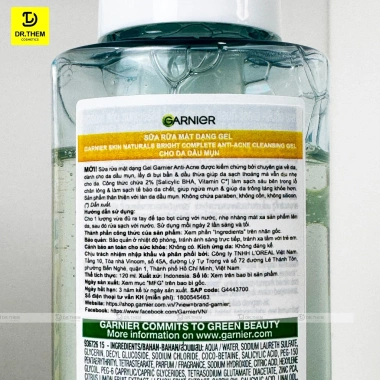 Sữa rửa mặt Garnier Bright Complete Anti-Acne Foam 100ml - Ngừa mụn, sáng da, giá chỉ 118.000 VND