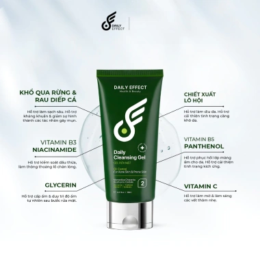 Sữa rửa mặt gel DAILY EFFECT 120ml - Làm sạch bụi bẩn, dầu nhờn, giảm giá 145k 2