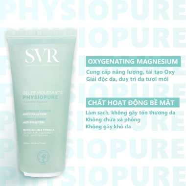 Sữa rửa mặt gel SVR Physiopure Gelee Moussante 200ml cho da nhạy cảm - Giá 369.000₫ 3 Sữa rửa mặt gel SVR Physiopure Gelee Moussante 200ml cho da nhạy cảm - Giá 369.000₫ 3