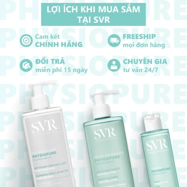 Sữa rửa mặt gel SVR Physiopure Gelee Moussante 200ml cho da nhạy cảm - Giá 369.000₫ 9 Sữa rửa mặt gel SVR Physiopure Gelee Moussante 200ml cho da nhạy cảm - Giá 369.000₫ 9