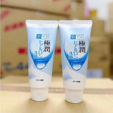 Sữa rửa mặt Hadalabo tạo bọt tuýp xanh trắng - Nội địa Nhật, giảm giá 95k