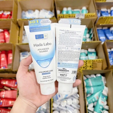 Sữa rửa mặt Hadalabo tạo bọt tuýp xanh trắng - Nội địa Nhật, giảm giá 95k