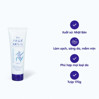 Sữa Rửa Mặt Hatomugi Nhật Bản 170g - Combo 2 Trắng Sáng Da Giá 138k