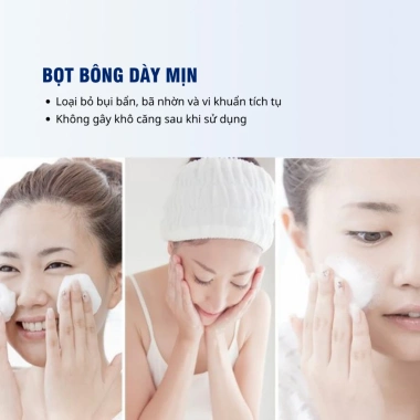 Sữa rửa mặt Hatomugi The Medicated Facial Foam White dưỡng ẩm, làm sáng da, giảm giá 20% chỉ 62.000 đồng
