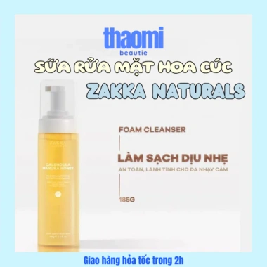 Sữa Rửa Mặt Hoa Cúc Tạo Bọt Sẵn ZAKKA NATURALS 185ml - Dịu Nhẹ, Dành Cho Da Nhạy Cảm, Giảm Giá 169.000₫