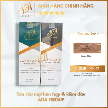 Sữa rửa mặt hỗn hợp kiềm dầu ADA GROUP không bọt 120g dịu nhẹ an toàn 229.000 VND
