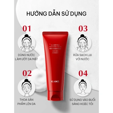 Sữa Rửa Mặt KANS Clarifying Cleansing Cream Dịu Nhẹ Sạch Sâu Dưỡng Ẩm Giá ưu đãi 190.000đ